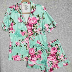 Double the Sprinkles Valentina Floral Pajama Short Set Womens Size S